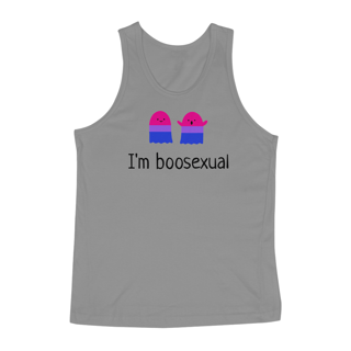 Nome do produto Regata Boosexual Branca/Cinza