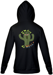 Moletom Ziper Cactos Gay as Hell