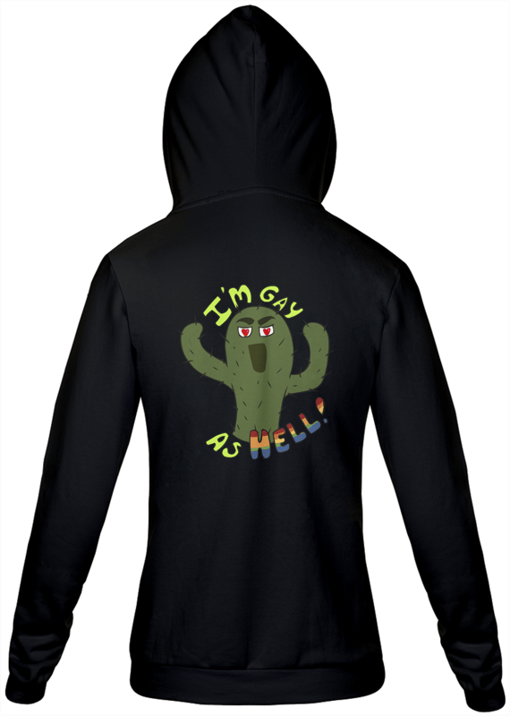 Moletom Ziper Cactos Gay as Hell