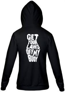 Nome do produto Moletom Zíper Get your laws off