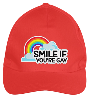 Nome do produto Boné de Brim Smile if you're Gay