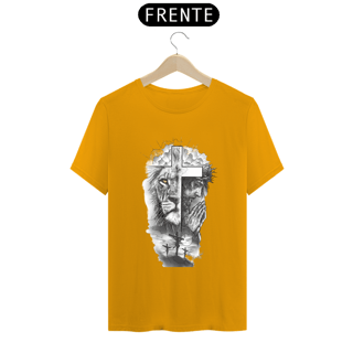 Nome do produto Camiseta masculina a Cruz o Cordeiro e o Leão 