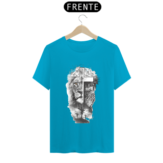 Nome do produto Camiseta masculina a Cruz o Cordeiro e o Leão 