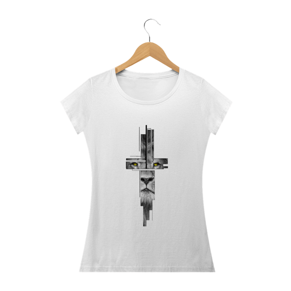 Camiseta feminina o Leão de Judá 