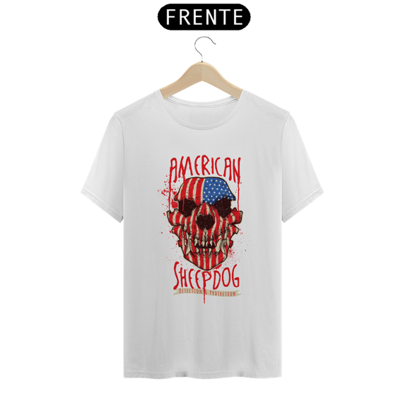 Camiseta masculina American Skull