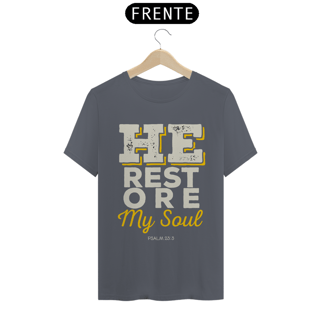Nome do produto Camiseta masculina Ele descansa minha alma