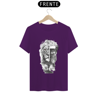 Nome do produto Camiseta masculina a Cruz o Cordeiro e o Leão 