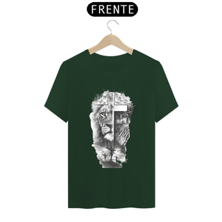 Nome do produto Camiseta masculina a Cruz o Cordeiro e o Leão 