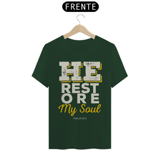 Nome do produto Camiseta masculina Ele descansa minha alma