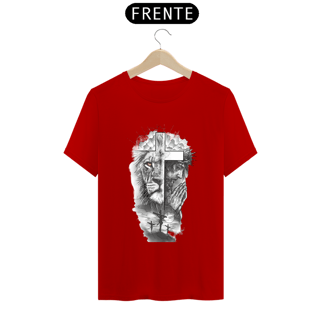 Nome do produto Camiseta masculina a Cruz o Cordeiro e o Leão 