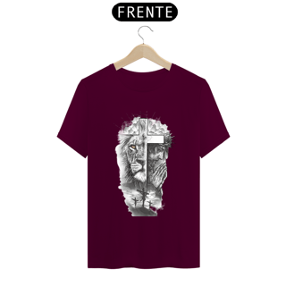 Nome do produto Camiseta masculina a Cruz o Cordeiro e o Leão 