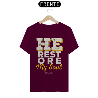 Nome do produto Camiseta masculina Ele descansa minha alma