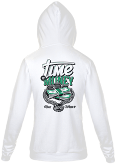 Nome do produto Moletom Com Zíper Time is Money 