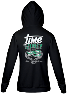 Nome do produto Moletom Com Zíper Time is Money 