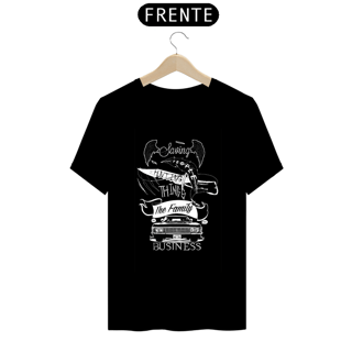 Camiseta Saving People Hunting Things The Family Business Supernatural Preta