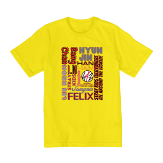 Nome do produto Camiseta Kids - Membros Stray Kids