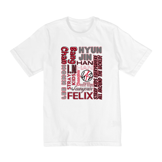 Nome do produto Camiseta Kids - Membros Stray Kids