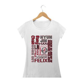 Nome do produto Camiseta Babylook - Membros Stray Kids