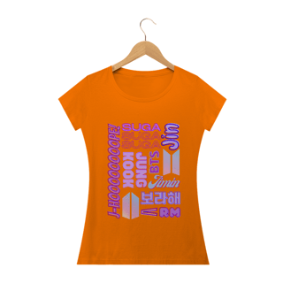 Nome do produto Camiseta Babylook - Membros BTS