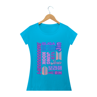 Nome do produto Camiseta Babylook - Membros BTS