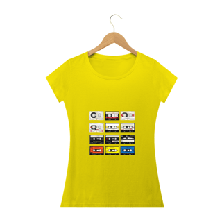 Nome do produto Camiseta Feminina Fita K7 Retrô