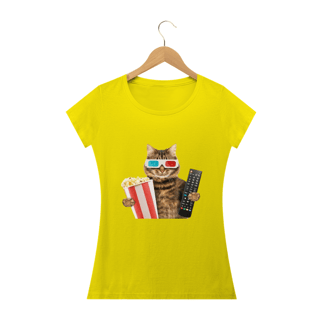 Nome do produto Camiseta Gato Óculos 3D