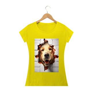 Nome do produto Camiseta Feminina Labrador Na Parede