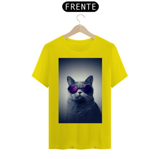 Nome do produto Camiseta Gato com Óculos Roxo