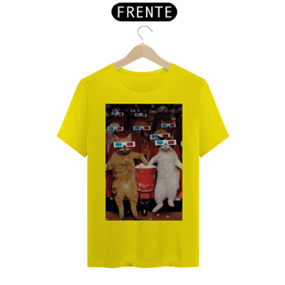 Nome do produto Camiseta Gatos com Óculos 3D