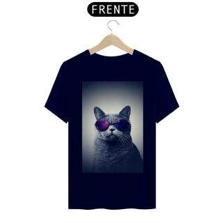 Nome do produto Camiseta Gato com Óculos Roxo