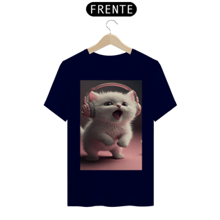 Nome do produto Gato Branco Fone Rosa