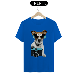 Nome do produto Camiseta Masculina Cachorro Fotógrafo