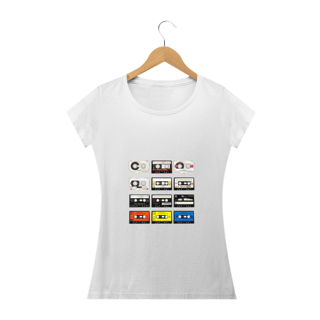 Nome do produto Camiseta Feminina Fita K7 Retrô