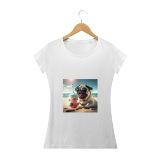 Nome do produto Camiseta Feminina Pug Milk Shake