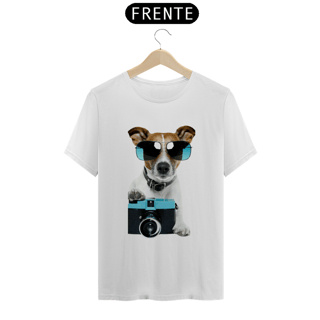 Nome do produto Camiseta Masculina Cachorro Fotógrafo