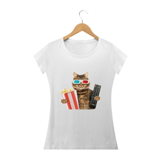 Nome do produto Camiseta Gato Óculos 3D
