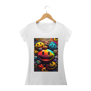 Nome do produto Camiseta Feminina Smiles Coloridas