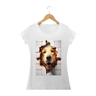 Nome do produto Camiseta Feminina Labrador Na Parede