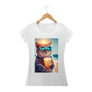 Nome do produto Gato Com Óculos de Sol Tomando Suco