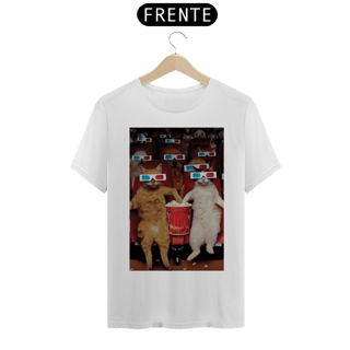 Nome do produto Camiseta Gatos com Óculos 3D
