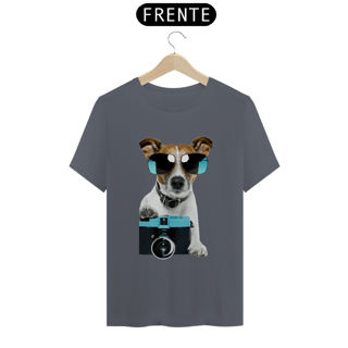 Nome do produto Camiseta Masculina Cachorro Fotógrafo