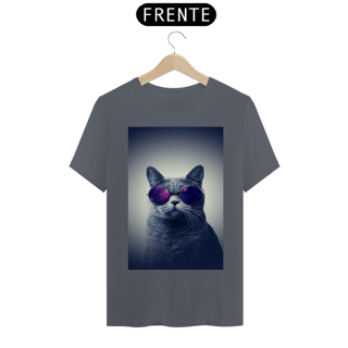 Nome do produto Camiseta Gato com Óculos Roxo