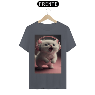 Nome do produto Gato Branco Fone Rosa