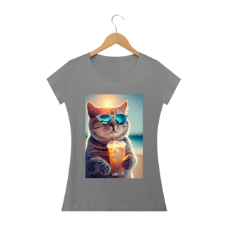 Nome do produto Gato Com Óculos de Sol Tomando Suco