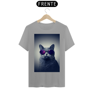 Nome do produto Camiseta Gato com Óculos Roxo