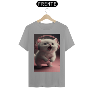 Nome do produto Gato Branco Fone Rosa