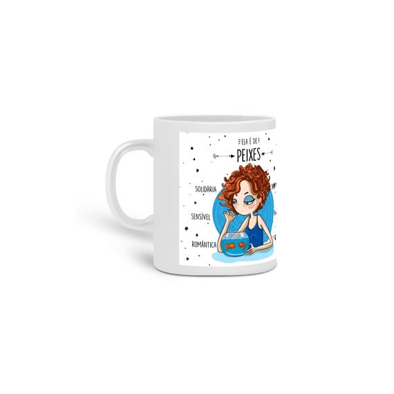 Caneca Ela é de PEIXES