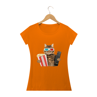 Nome do produto Camiseta Gato Óculos 3D
