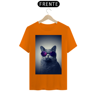 Nome do produto Camiseta Gato com Óculos Roxo