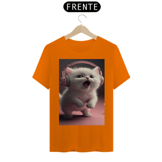 Nome do produto Gato Branco Fone Rosa